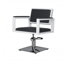 Парикмахерское кресло Дуглас на белом каркасе