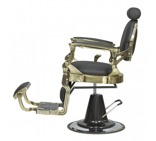 Кресло мужское барбер Ричард полированный каркас медного цвета