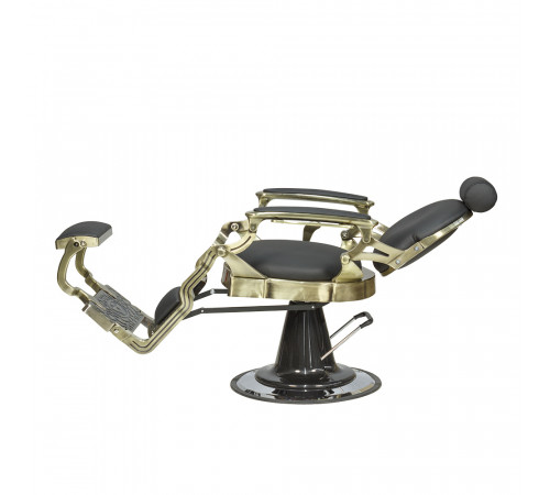 Кресло мужское барбер Ричард полированный каркас медного цвета