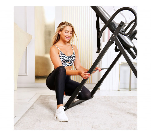 Инверсионный стол складной DFC STYLE чёрный, U-образный фиксатор