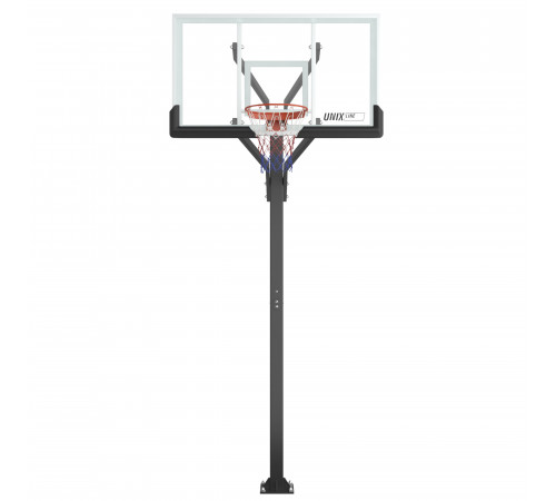 Баскетбольная стойка стационарная UNIX Line B-Stand-PC 72"x42" R45 H230-305 см