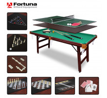 Бильярдный стол Fortuna Русская Пирамида 6фт 9 в 1 с комплектом аксессуаров
