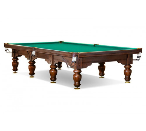 Бильярдный стол для пирамиды "Онега" (орех-пекан, 12 футов, 8 ног, 25мм камень, борт ясень)