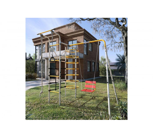 Детский спортивный комплекс для дачи ROMANA Космос (желтый/серый)