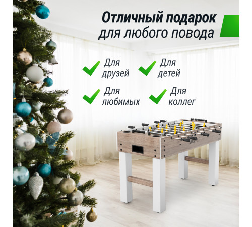 Игровой стол UNIX Line Футбол - Кикер (125х61 см) Grey Wood