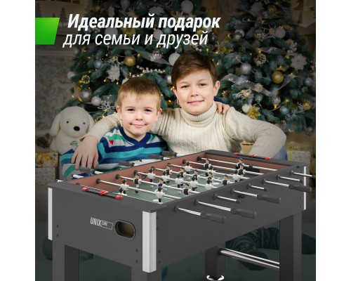 Игровой стол UNIX Line Футбол - Кикер (140х74 cм) Black