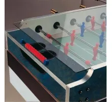 Игровой стол - футбол "Garlando Olympic Outdoor" (137x76x90.5см, синий, жетоноприемник) всепогодный, с защитным корпусом