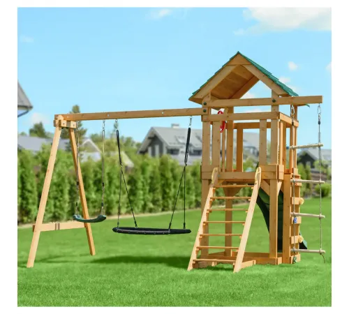 Детский игровой комплекс UNIX Kids (6 in 1) Dark Green