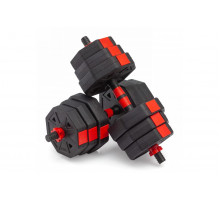 Гантели гексагональные разборные с грифом, 20 кг. (2 шт. х 10 кг.) VictoryFit VF-DН200