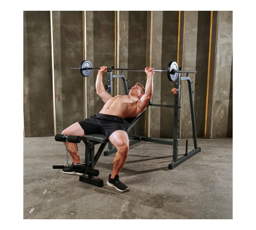 Скамья со стойками под штангу DFC D709