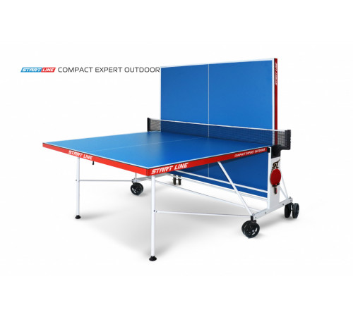 Всепогодный складной теннисный стол Compact Expert Outdoor 6 blue для улицы и помещений