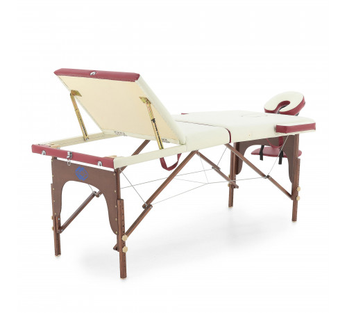 Массажный стол складной деревянный  JF-AY01 3-х секционный (темная рама)