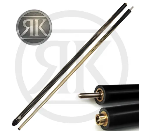 Кий Топаз, черный граб/граб, 14-запилов, 2PC(ЯК)
