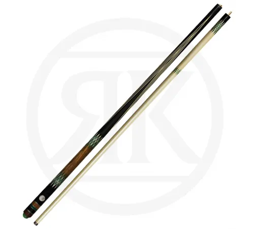 Кий Изумруд, черный граб/белый граб/дуб, 7-запилов, 2PC